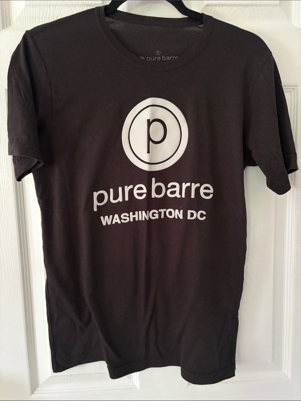 Pure Barre Black T-Shirt with White Logo - Washington DC